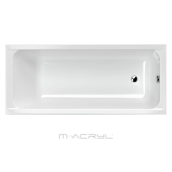 M-ACRYL Eco egyenes akril kád 150x70 + Ajándék kádláb és peremrögzítő