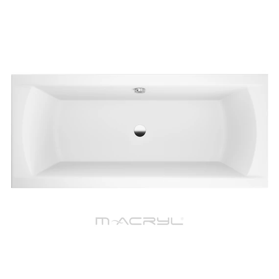 M-ACRYL Noé egyenes akril kád 160x75 + Ajándék kádláb és peremrögzítő