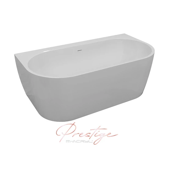 M-ACRYL New Velvet különleges akril kád 160x85 fekete előlappal, fehér lefolyóval