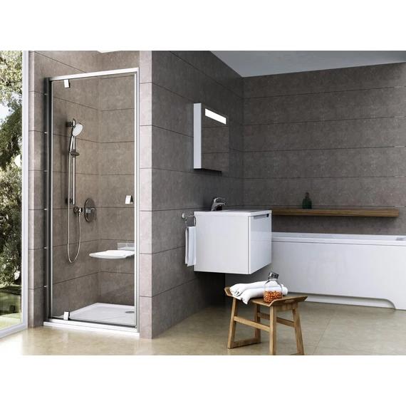 RAVAK Pivot PDOP1-80 zuhanyajtó szatén+transparent