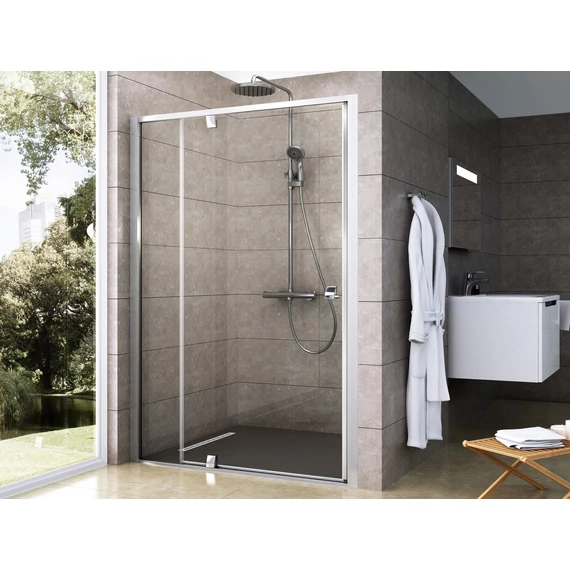 RAVAK Pivot PDOP2-100 zuhanyajtó szatén+transparent