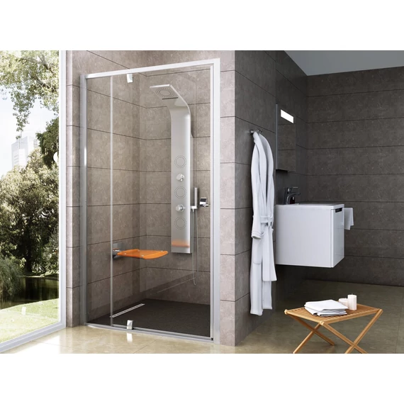 RAVAK Pivot PDOP2-110 zuhanyajtó krómhatású+transparent