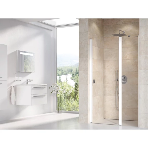 RAVAK Chrome CSD2-120 zuhanyajtó fehér+transparent
