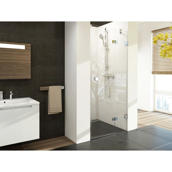 RAVAK Brilliant BSD2-90 A-jobb zuhanyajtó króm+transparent, (890-905)