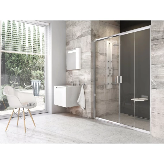 RAVAK Blix BLDP4-140 zuhanyajtó krómhatású+transparent