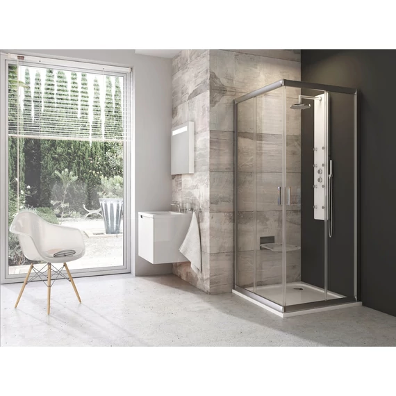RAVAK Blix BLRV2 80x80 zuhanykabin szatén+transparent
