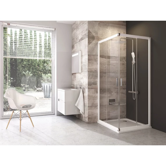 RAVAK Blix BLRV2 90x90 zuhanykabin fehér+transparent