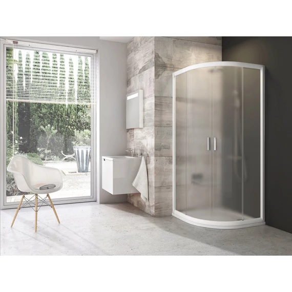 RAVAK Blix BLCP4 80x80 zuhanykabin fehér+grape