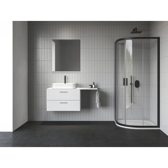 RAVAK Blix II NBLCP4 80x80 zuhanykabin fekete+transparent