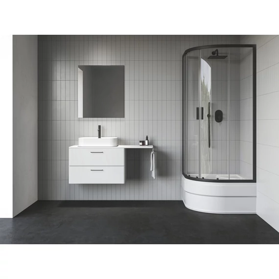 RAVAK Blix II NBLCP4 Sabina 80x80 zuhanykabin fekete+transparent