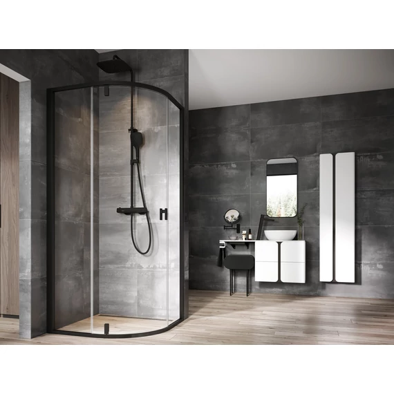 RAVAK Nexty NSKK3-90 zuhanykabin fekete+transparent