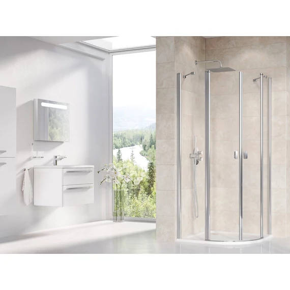 RAVAK Chrome CSKK4-80 zuhanykabin krómhatású+transparent