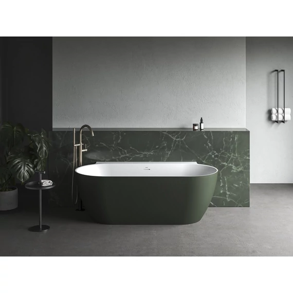 RAVAK Vana Freedom Wall II Tec 170x87, akrilkád, Grey Green/fehér, fehér túlfolyóval