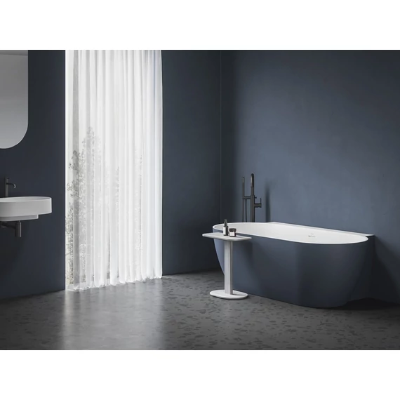 RAVAK Vana Freedom Wall II Tec 170x87, akrilkád, Deepsea Blue/fehér, fehér túlfolyóval