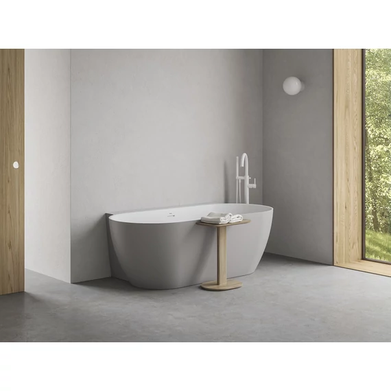 RAVAK Vana Freedom Wall II Tec 170x87, akrilkád, Smoke Grey/fehér, fehér túlfolyóval