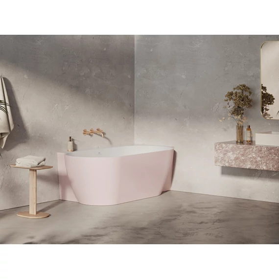 RAVAK Vana Freedom Corner II Tec 175x86 jobb, akrilkád, Alabaster Pink/fehér, fehér túlfolyóval