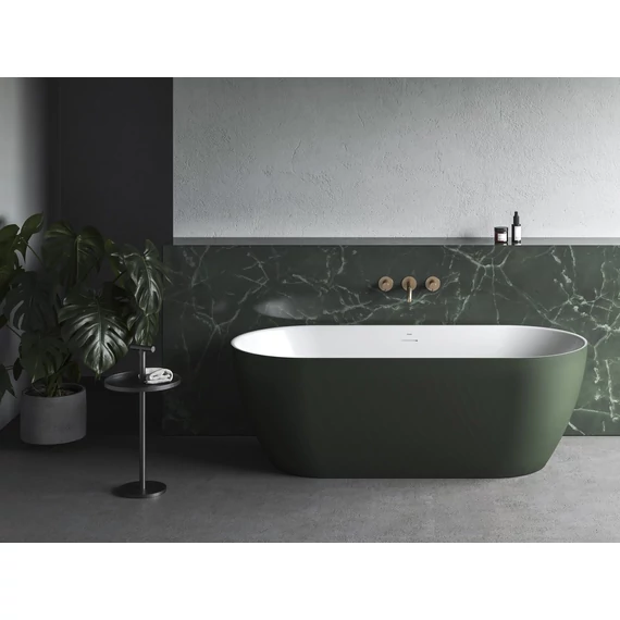 RAVAK Freedom O Tec 170x77 akrilkád, Grey Green/fehér szabadonálló, fehér lefolyóval