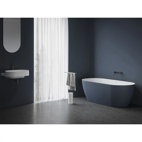 RAVAK Freedom O Tec 170x77 akrilkád, Deepsea Blue/fehér szabadonálló, fehér lefolyóval