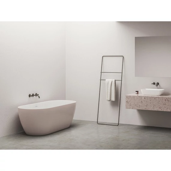 RAVAK Freedom O Tec 170x77 akrilkád, Alabaster Pink/fehér szabadonálló, fehér lefolyóval