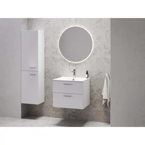 RAVAK Chrome II SB 39 magasszekrény bal, fehér, króm fogantyúval 152 mm