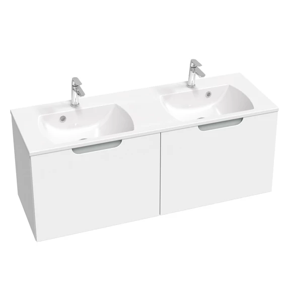 RAVAK Classic II SD 130 szekrény duplamosdó alá (fehér/szürke)