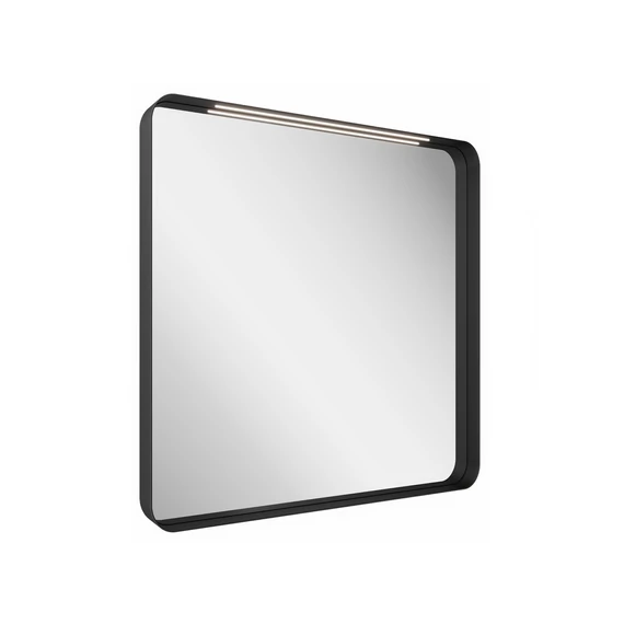 RAVAK Strip 80x70 fürdőszobai tükör világítással, fekete
