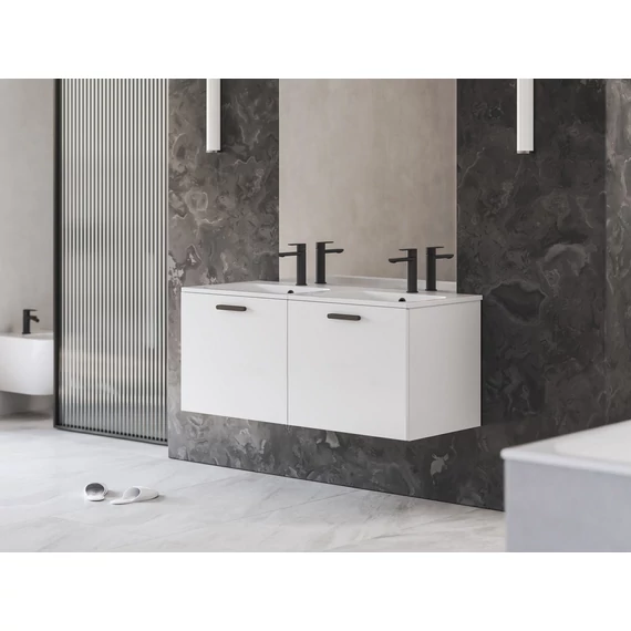 RAVAK Chrome II SD 120 fehér, fekete fogantyúval 152 mm