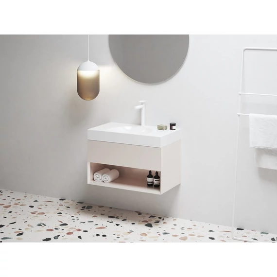 RAVAK SD Lite 80 fürdőszobai szekrény mosdó alá Alabaster Pink