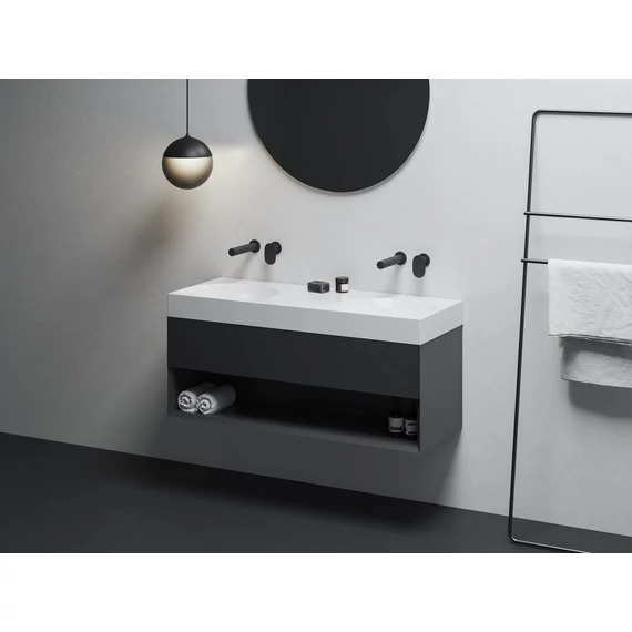 RAVAK SD Lite 120 fürdőszobai szekrény mosdó alá matt fekete