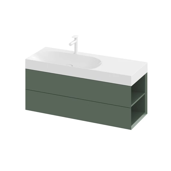 RAVAK SD Lite 120 J fürdőszobai szekrény mosdó alá Grey Green