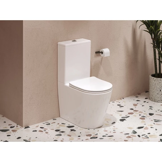 RAVAK Elegant RimOff monoblokkos WC ülökével, fehér
