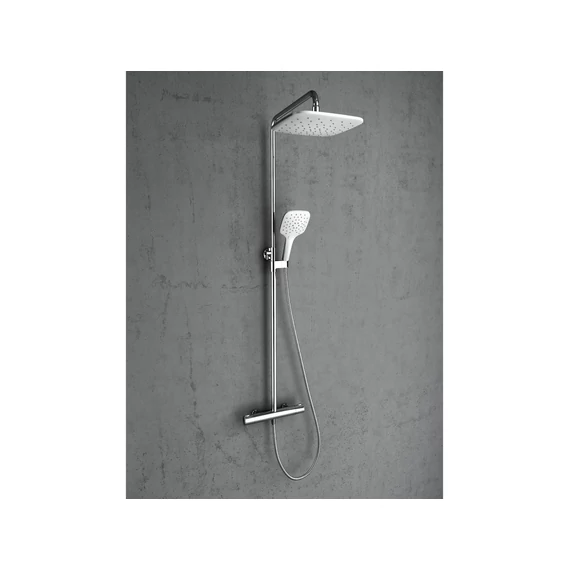 RAVAK Termo 300 zuhanyoszlop termosztátos csapteleppel TE 093.00CR/WH, króm/fehér