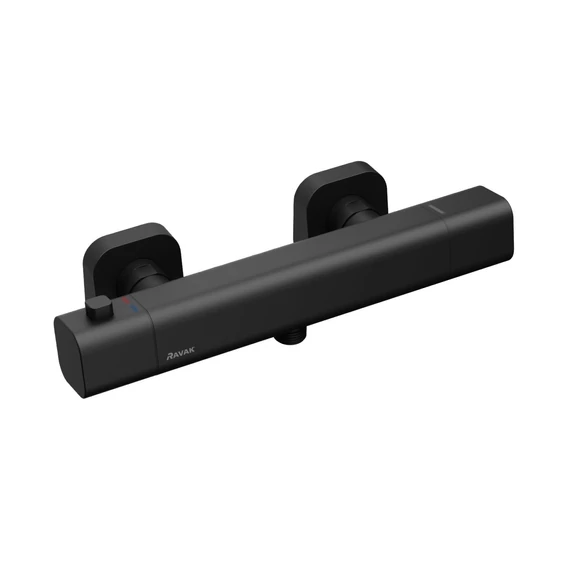RAVAK 10° Free Termosztátos zuhanycsaptelep szett nélkül TD F 033.20BL, fekete