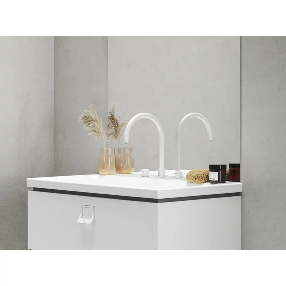 RAVAK Espirit álló mosdócsaptelep, 3 furatos 270 mm leeresztő nélkül ES 018.10WV, White Velvet
