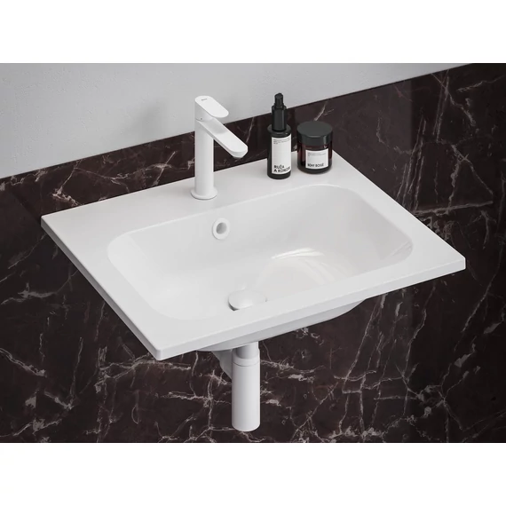RAVAK Eleganta álló mosdócsaptelep 170 mm leeresztő nélkül EL 012.10WV, White Velvet