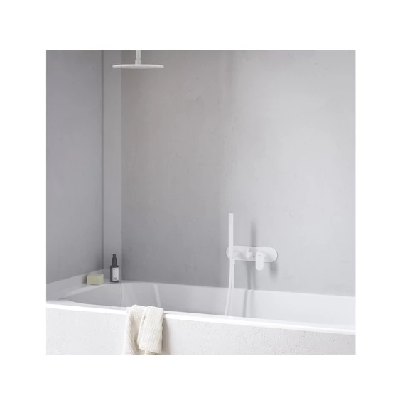 RAVAK Eleganta falba süllyesztett csaptelep szettel, háromutas, belső egység nélkül EL 068.10WV.O3.RB07D.+S, White Velvet