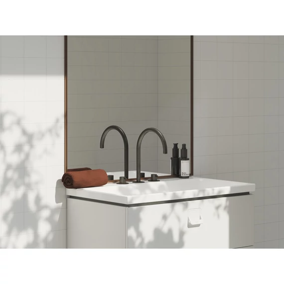 RAVAK Espirit álló mosdócsaptelep, 3 furatos 270 mm leeresztő nélkül ES 018.20GB, Graphite Brushed