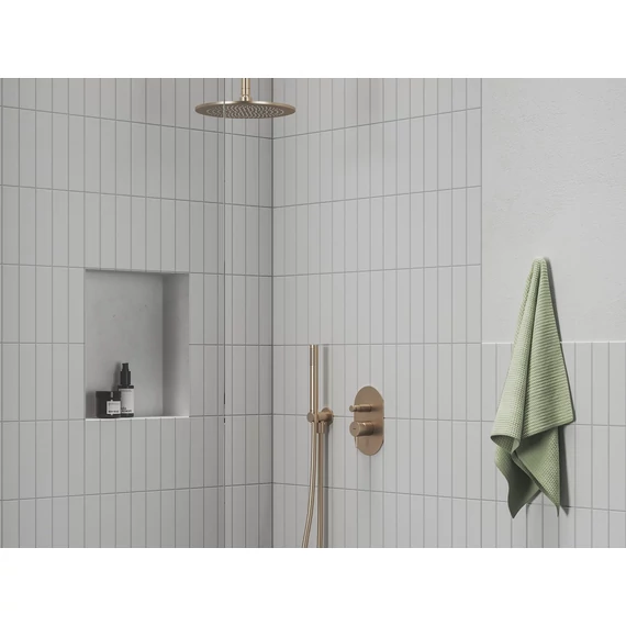 RAVAK Espirit falba süllyesztett csaptelep, automatikus kétutas, belső egységgel ES 061.60RGB.O2, Rose Gold Brushed