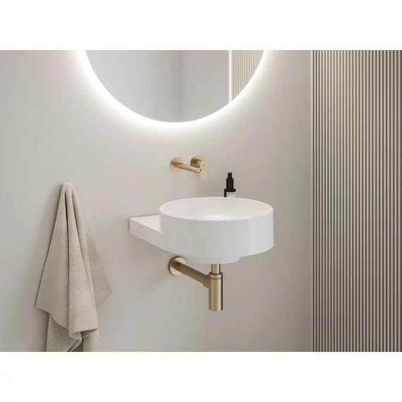 RAVAK Eleganta falba süllyesztett mosdócsaptelep belső egység nélkül EL 019.60RGB.O1.RB07B, Rose Gold Brushed
