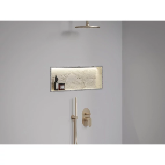 RAVAK Eleganta falba süllyesztett csaptelep, automatikus, kétutas, belső egységgel EL 061.60RGB.O2, Rose Gold Brushed