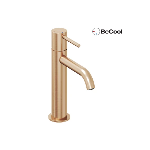 RAVAK Espirit álló mosdócsaptelep BeCool 190 mm leeresztő nélkül ES 012.61RGB, Rose Gold Brushed