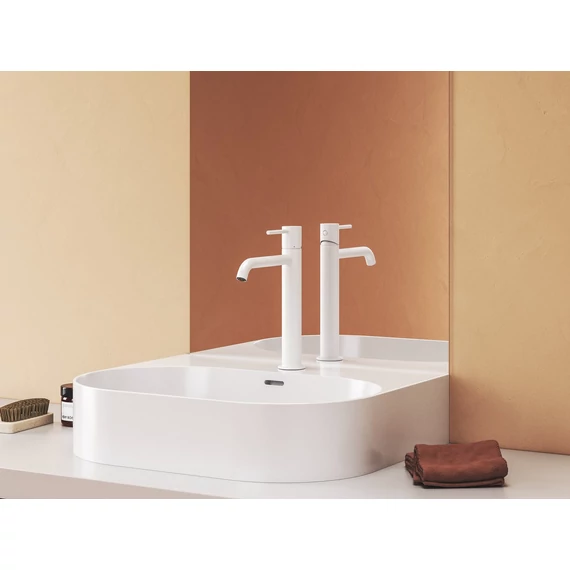 RAVAK Espirit álló mosdócsaptelep BeCool 250 mm leeresztő nélkül ES 014.11WV, White Velvet