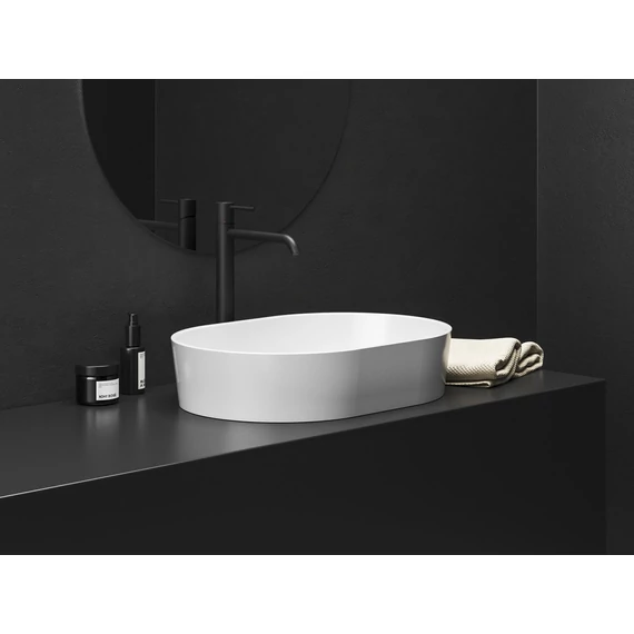 RAVAK Espirit álló mosdócsaptelep BeCool 340 mm leeresztő nélkül ES 015.21BLM, Black Matt