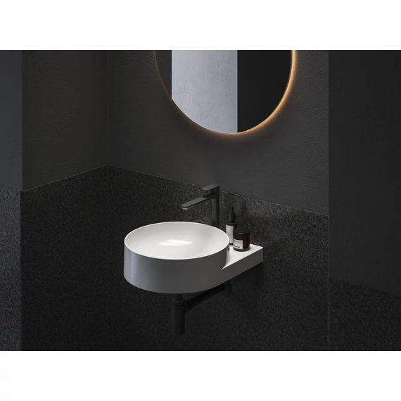 RAVAK Eleganta álló mosdócsaptelep BeCool 220 mm leeresztő nélkül EL 014.21BLM, Black Matt