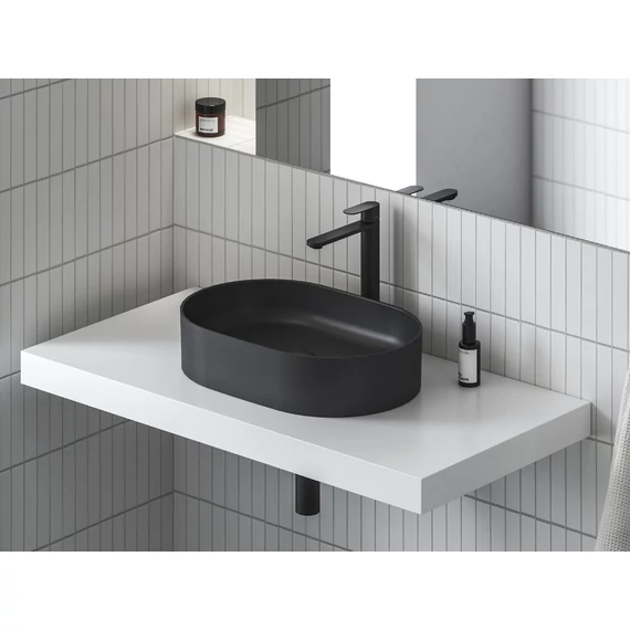 RAVAK Chrome II mosdócsaptelep BeCool 300 mm lefolyó nélkül CR II 015.21BL, fekete