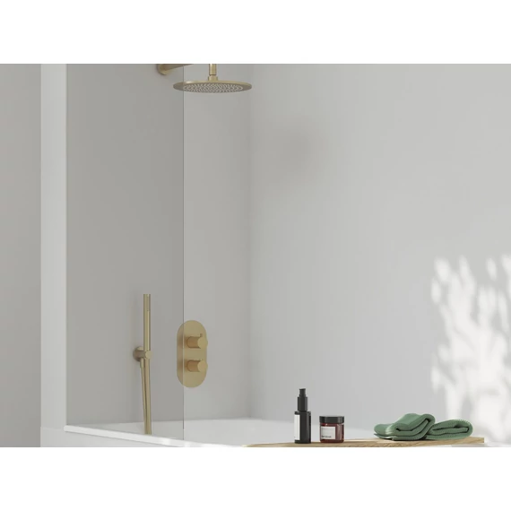 RAVAK Espirit termosztátos falba süllyesztett csaptelep, háromutas, belső egység nélkül ES 067.60GLB.O3.RB07C, Gold Brushed