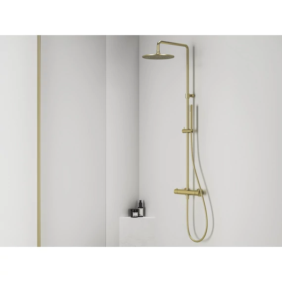 RAVAK Espirit termosztátos zuhanyoszlop szettel ES 091.60GLB, Gold Brushed