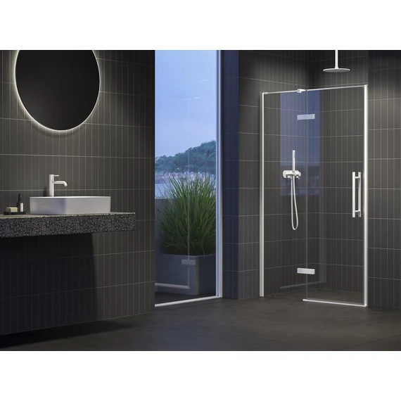 RAVAK COOL! COSD2-110 zuhanyajtó matt fehér+transparent