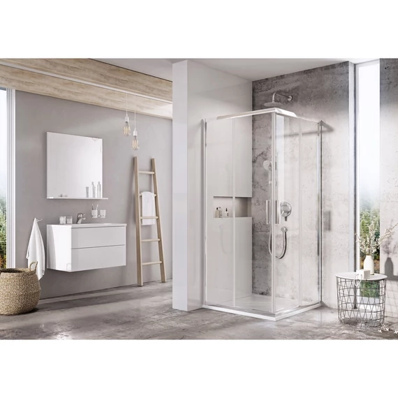 RAVAK Blix Slim BLSRV2 90x90 zuhanykabin krómhatású+transparent