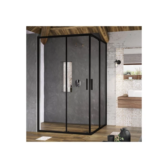 RAVAK Blix Slim BLSRV2K-100 zuhanykabin fekete+transparent